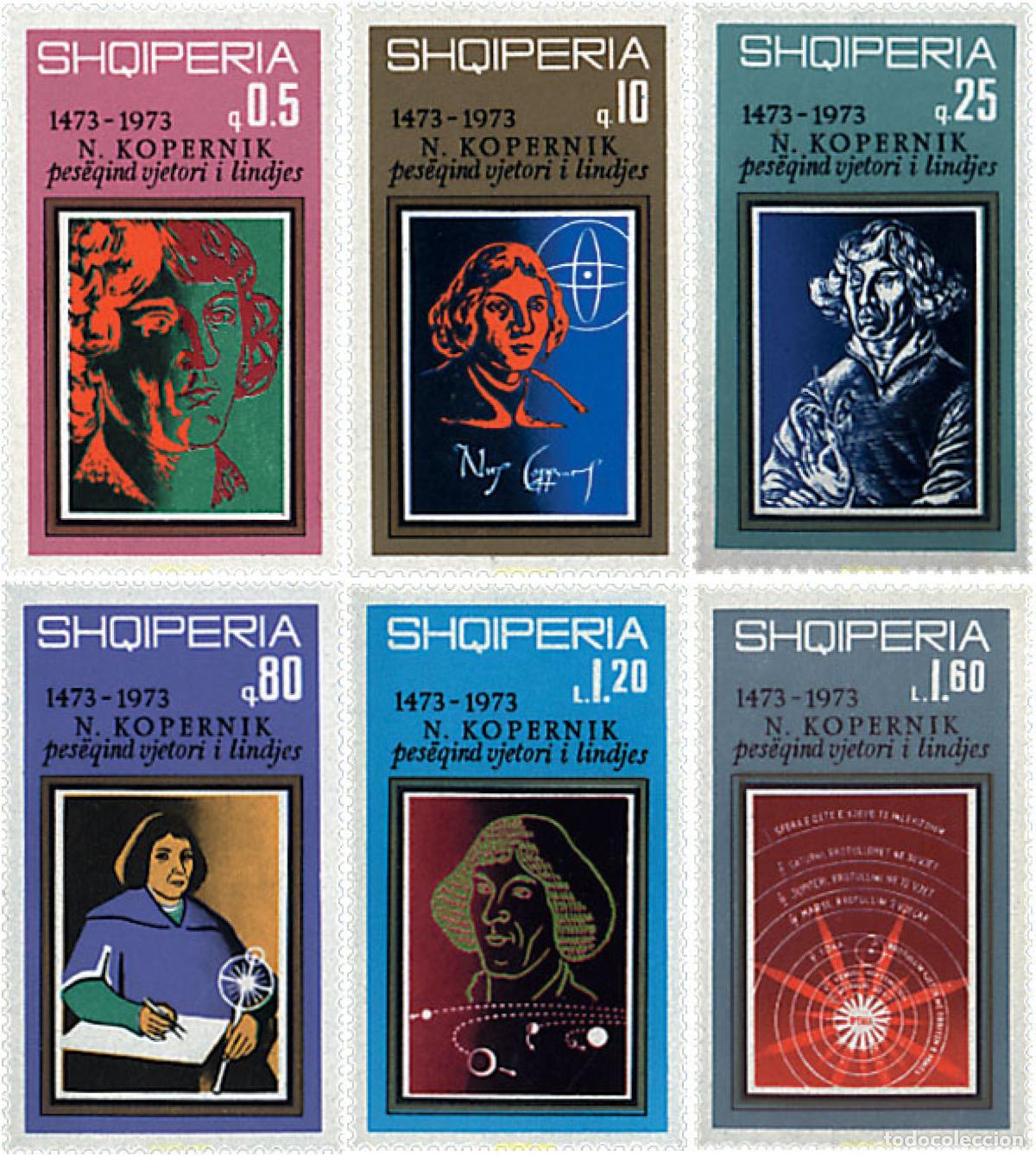 Sellos: 112108 MNH ALBANIA 1973 500 ANIVERSARIO DEL NACIMIENTO DE NICOLAS COPERNICO
