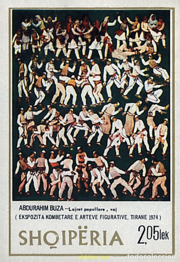 Sellos: 112369 MNH ALBANIA 1975 PINTURAS ALBANESAS
