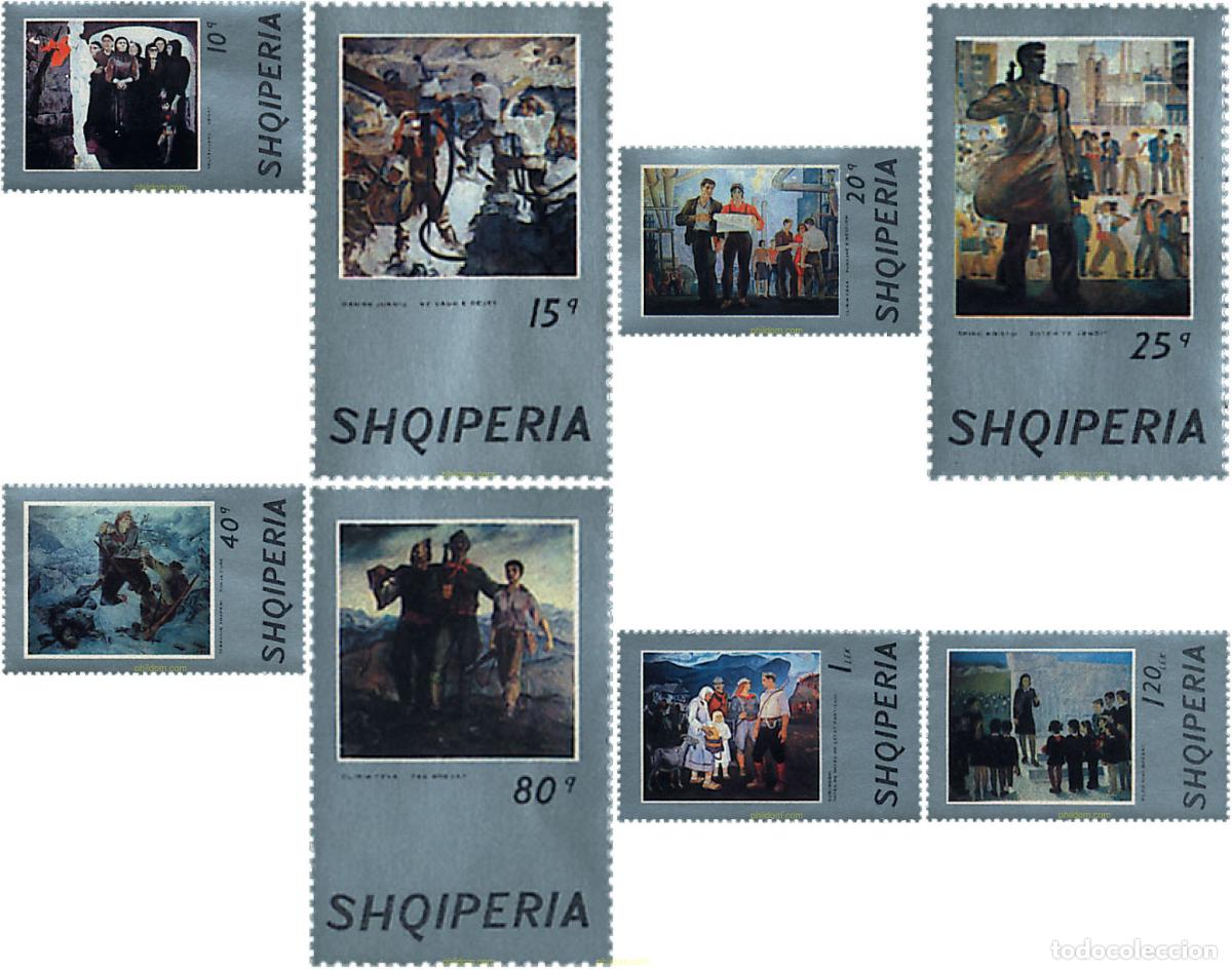 Sellos: 112357 MNH ALBANIA 1974 PINTURAS