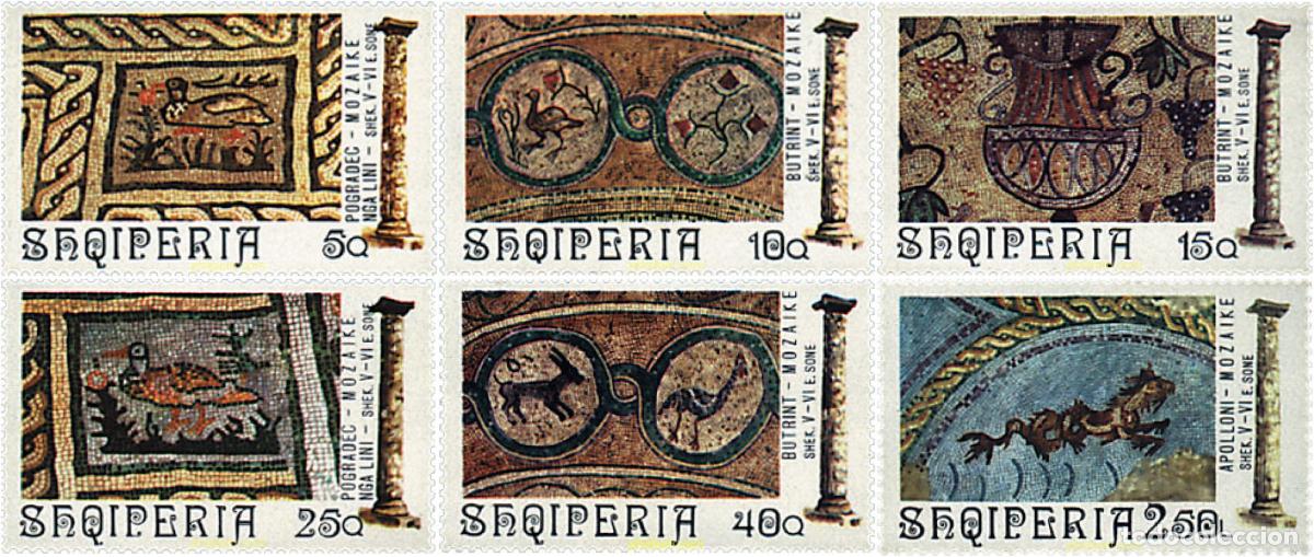 Sellos: 98288 MNH ALBANIA 1974 MOSAICOS ANTIGUOS