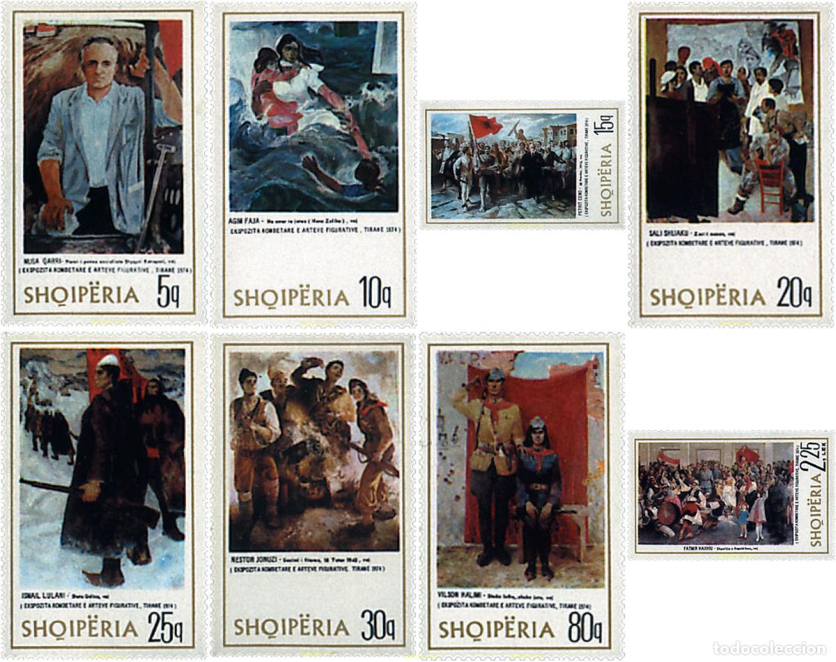 Sellos: 112370 MNH ALBANIA 1975 PINTURAS ALBANESAS