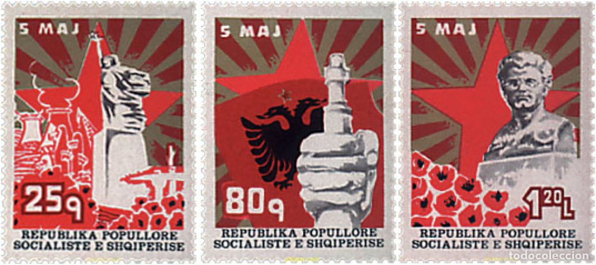 Sellos: 112387 MNH ALBANIA 1977 25 ANIVERSARIO DEL DIA DE LOS MARTIRES