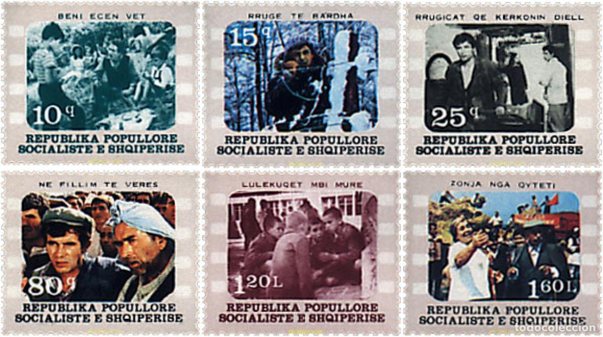 Sellos: 112392 MNH ALBANIA 1977 PELICULAS ALBANESAS
