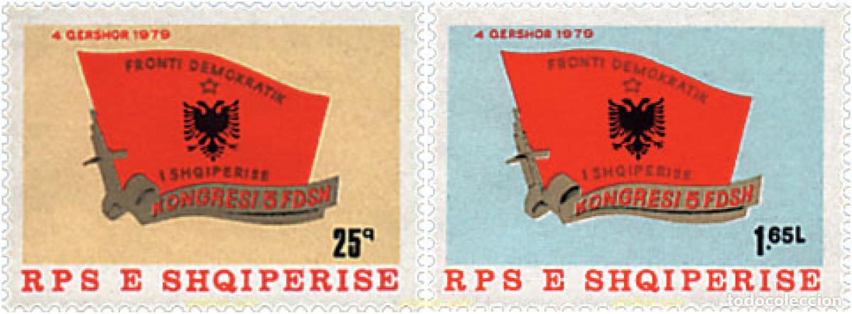 Briefmarken: 112415 MNH ALBANIA 1979 5 CONGRESO DEL FRENTE DEMOCRATICO ALBANES