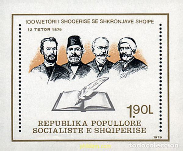 Briefmarken: 112418 MNH ALBANIA 1979 CENTENARIO DE LA SOCIEDAD DE LITERATURA ALBANESA