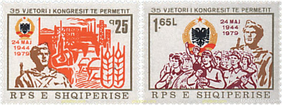 Briefmarken: 112414 MNH ALBANIA 1979 35 ANIVERSARIO DEL CONGRESO DE PERMET