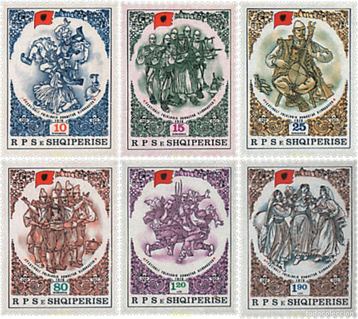 Briefmarken: 112404 MNH ALBANIA 1978 FESTIVAL FOLCLORICO NACIONAL DE GJIROKASTER