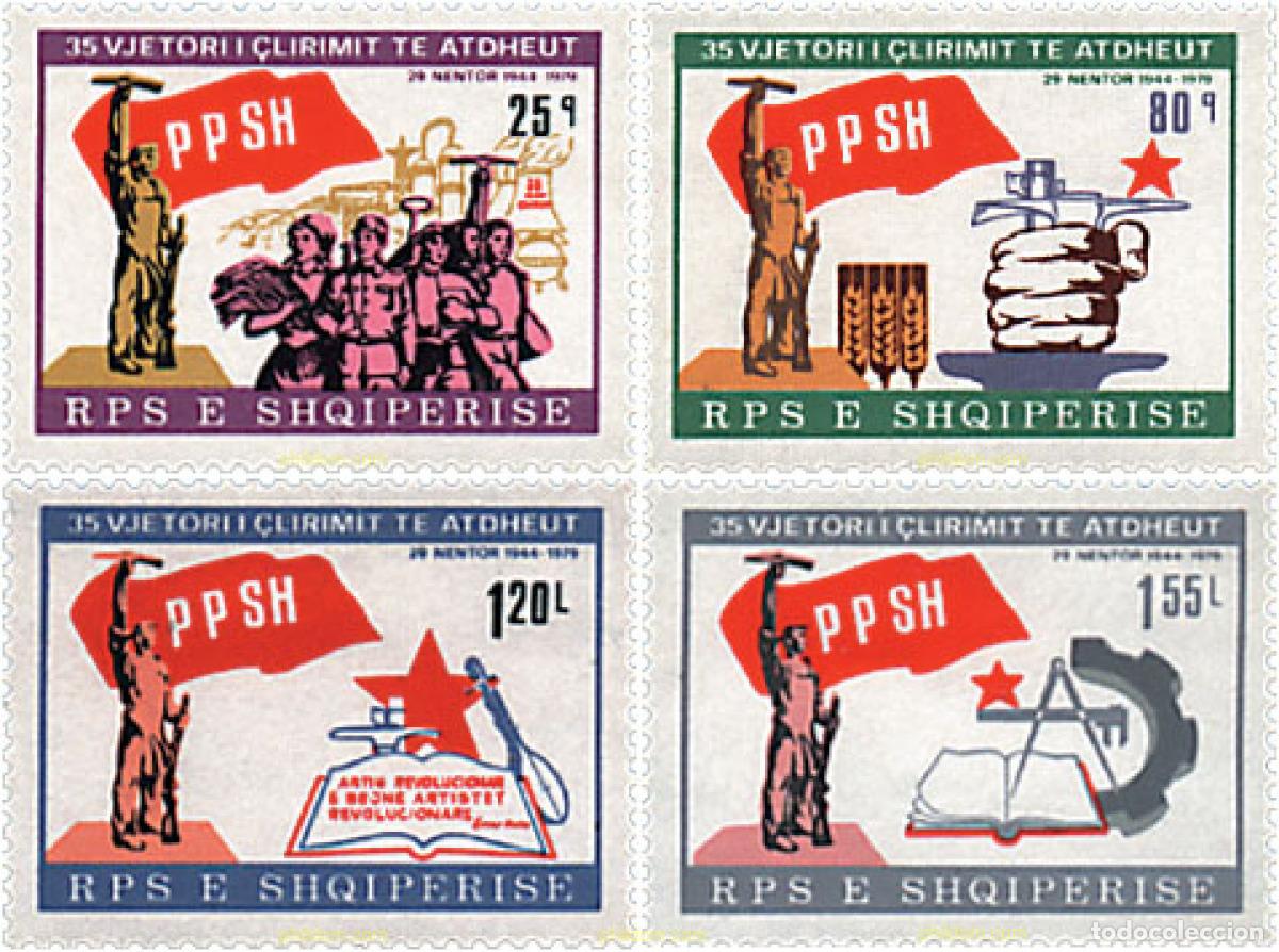Sellos: 112421 MNH ALBANIA 1979 35 ANIVERSARIO DE LA LIBERACION