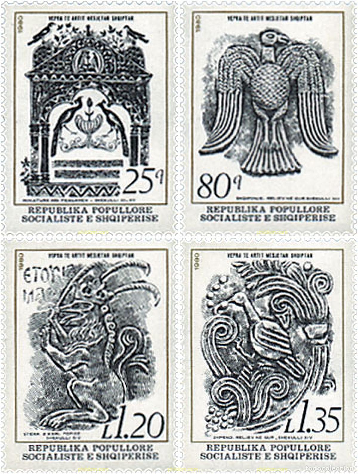 Sellos: 112434 MNH ALBANIA 1980 ARTE DE LA EDAD MEDIA