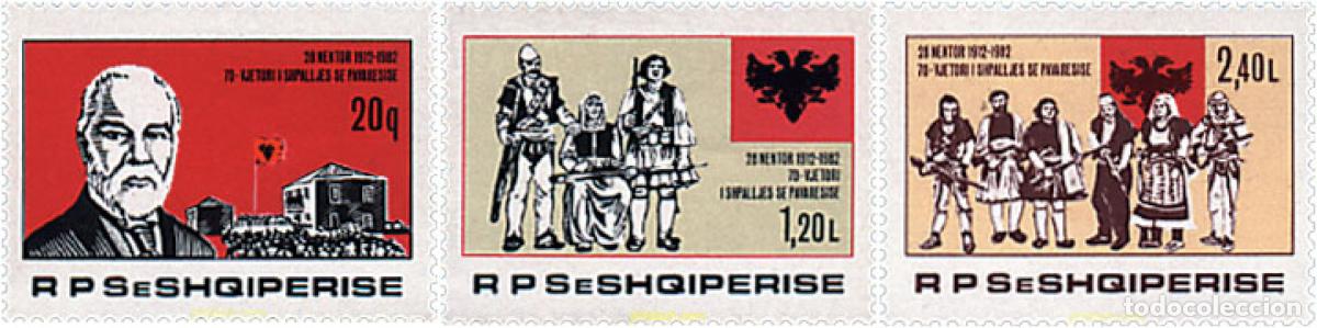 Selos: 112462 MNH ALBANIA 1982 70 ANIVERSARIO DE LA INDEPENDENCIA