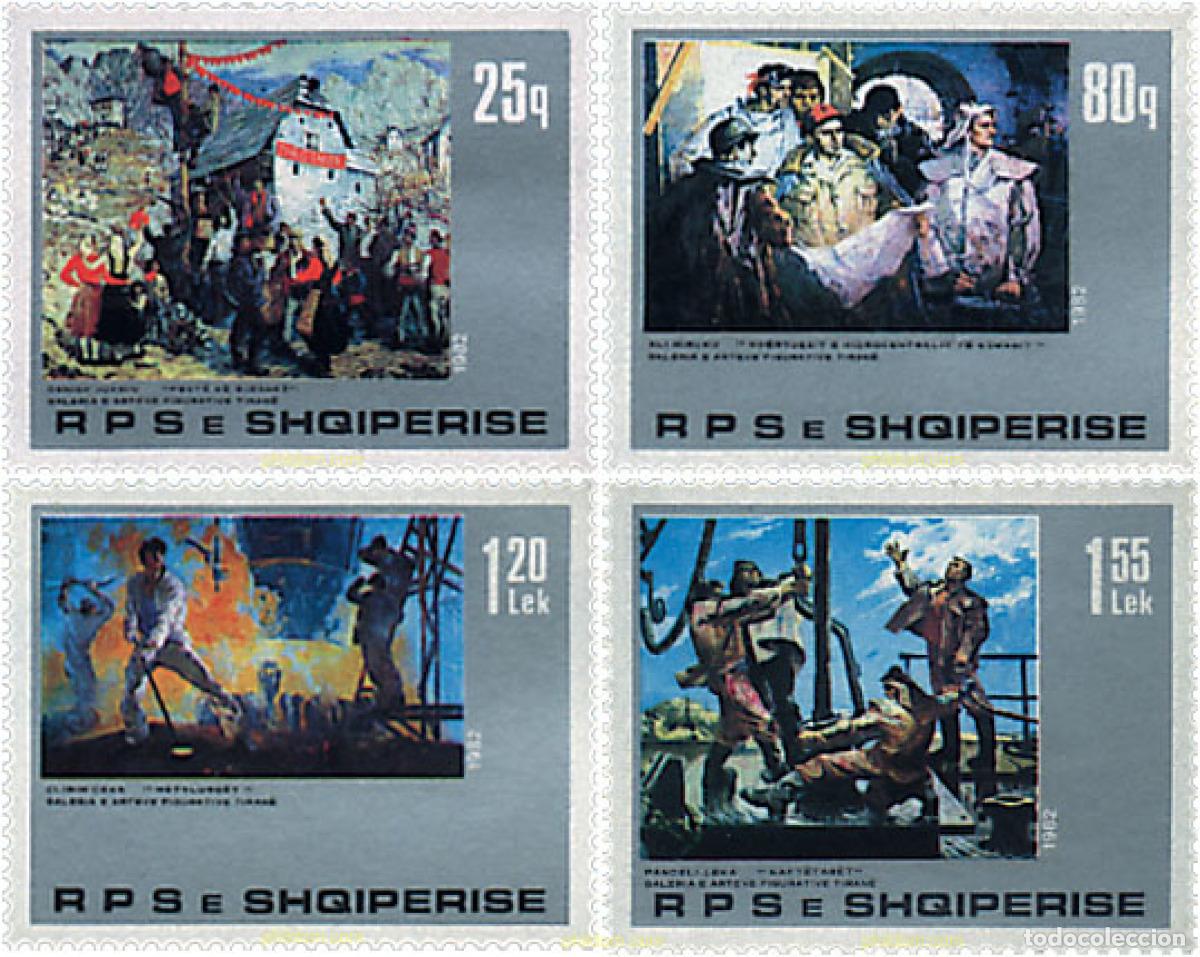 Briefmarken: 112457 MNH ALBANIA 1982 PINTURAS DE LA GALERIA DE ARTE FIGURATIVO DE TIRANA