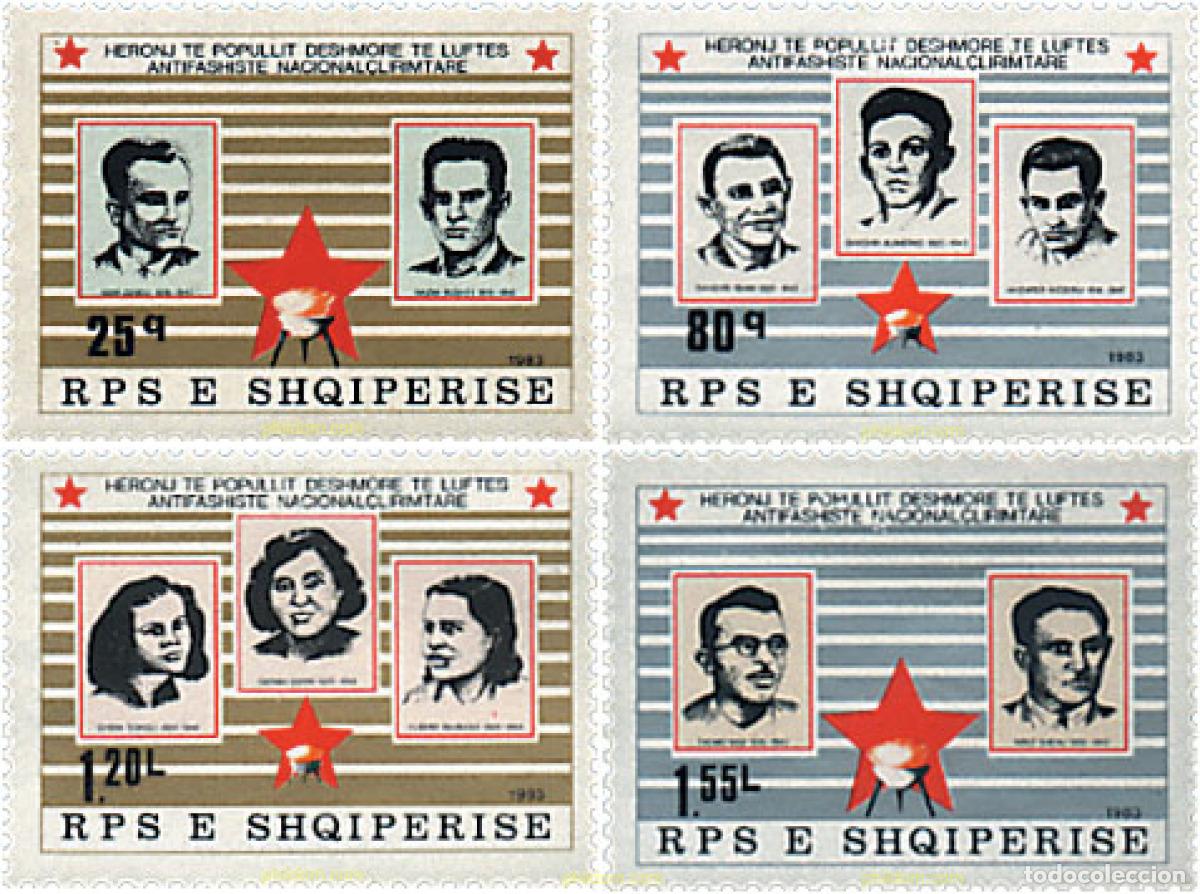 Sellos: 112474 MNH ALBANIA 1983 HEROES DE LA LIBERACION