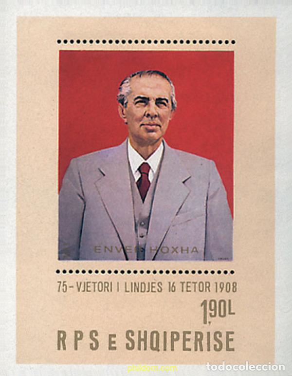 Sellos: 112481 MNH ALBANIA 1983 75 ANIVERSARIO DEL NACIMIENTO DE ENVER HOXHA