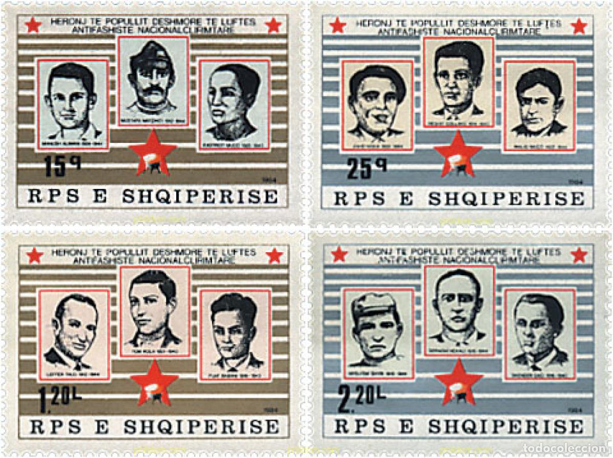 Sellos: 112489 MNH ALBANIA 1984 HEROES DE LA BIBERACION