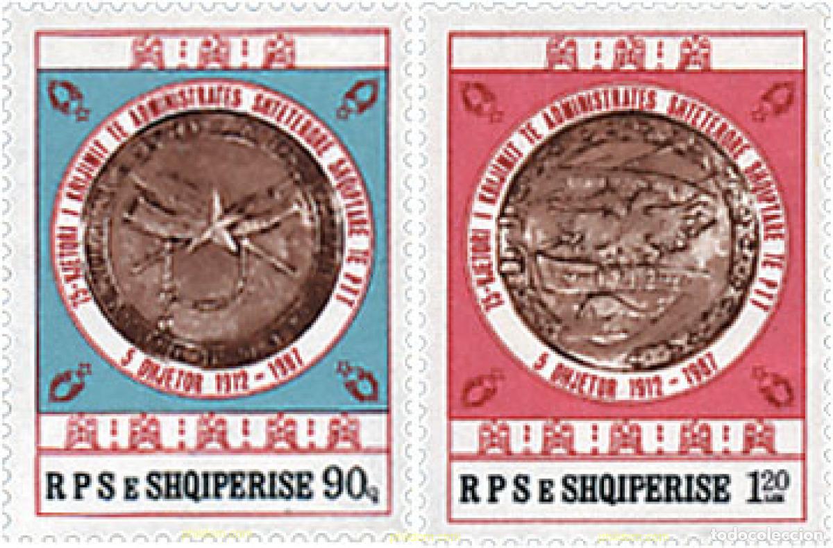Sellos: 112539 MNH ALBANIA 1987 75 ANIVERSARIO DE LA ADMINISTRACION DE CORREOS