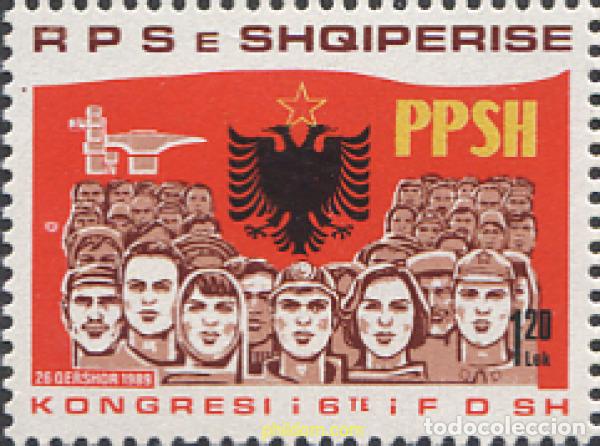 Sellos: 112665 MNH ALBANIA 1989 CONGRESO DEL FRENTE DEMOCRATICO ALBANES (FDSH)