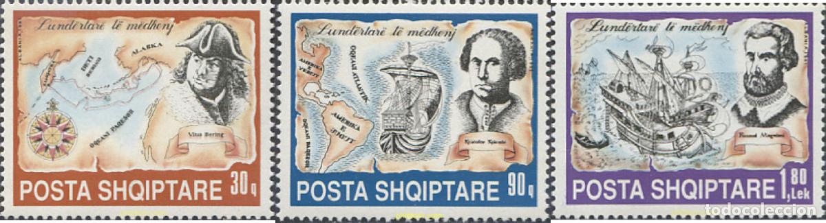 Stamps: 112704 MNH ALBANIA 1991 NAVEGANTES CELEBRES.