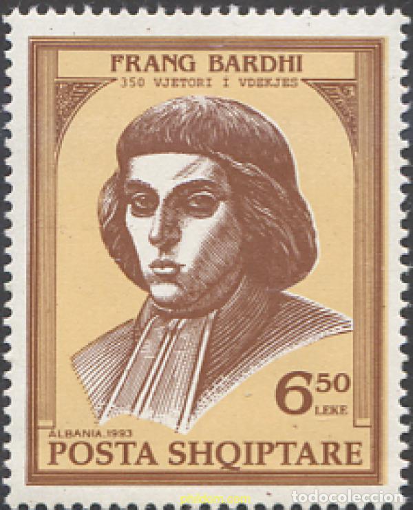Stamps: 112717 MNH ALBANIA 1993 350 ANIVERSARIO DE LA MUERTE DE FRANK BARDHI