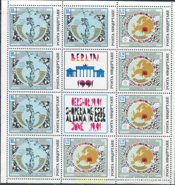 Stamps: 7705 MNH ALBANIA 1992 CONFERENCIA SOBRE LA COOPERACION EN EUROPA.