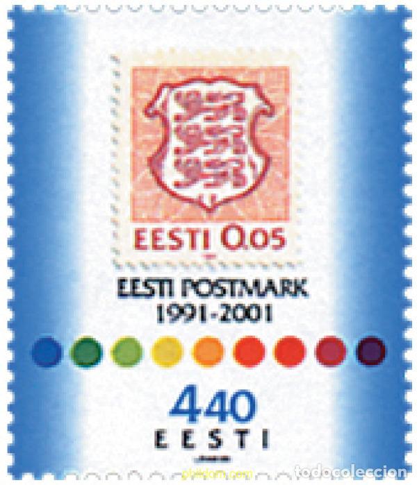 Sellos: 81194 MNH ESTONIA 2001 10 A&Ntilde;OS DE SELLOS DE ESTONIA