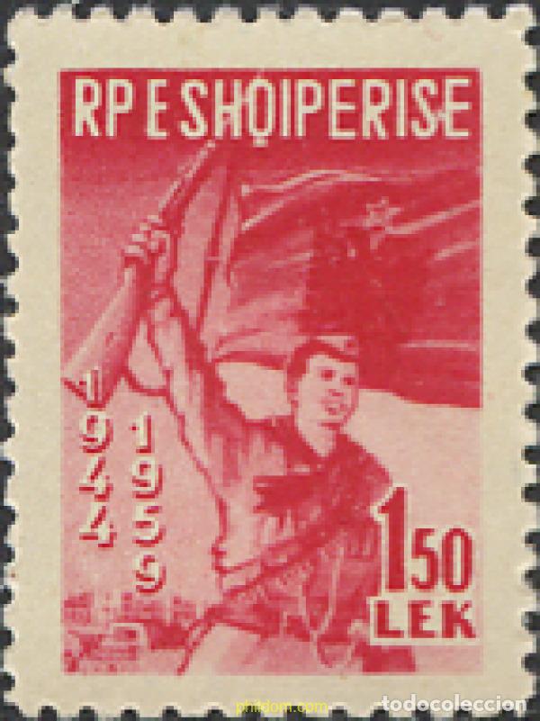 Sellos: 680739 MNH ALBANIA 1959 15 ANIVERSARIO DE LA LIBERACION