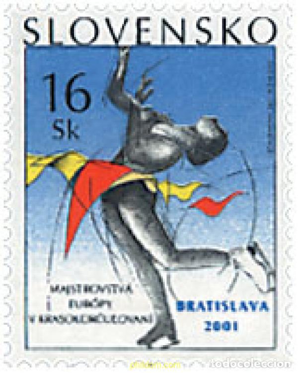 Sellos: 86363 MNH ESLOVAQUIA 2001 CAMPEONATO EUROPEO DE PATINAJE
