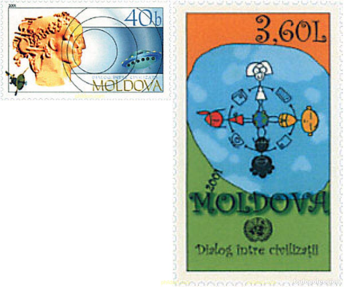 Sellos: 81371 MNH MOLDAVIA 2001 A&Ntilde;O INTERNACIONAL DEL DIALOGO ENTRE CIVILIZACIONES