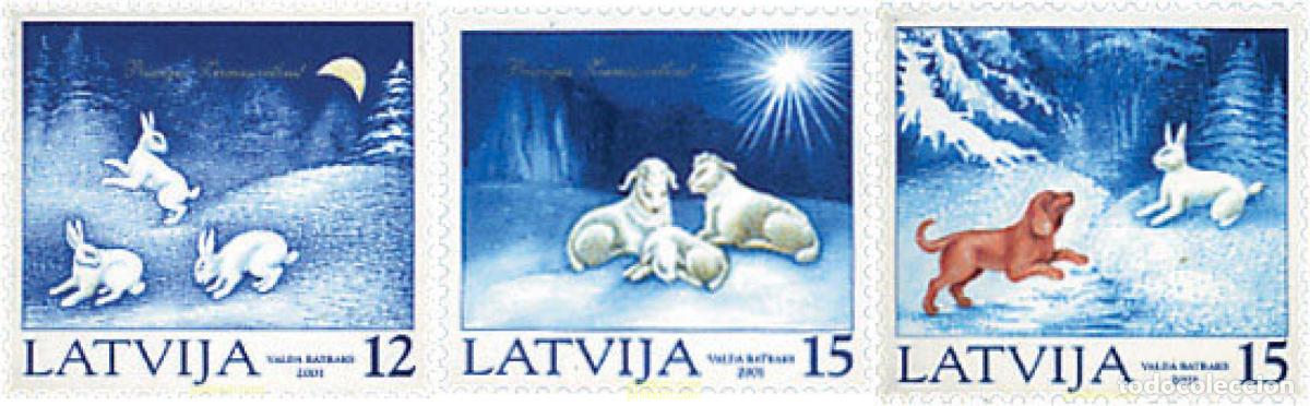 Sellos: 86596 MNH LETONIA 2001 NAVIDAD