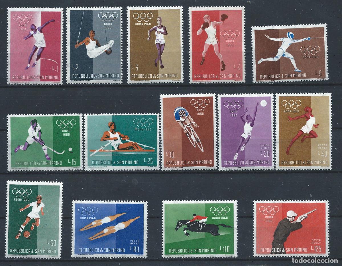 Sellos: Saint - Marin N&deg;489/98 + PA 121/24** (MNH) 1960 - J.O de Rome