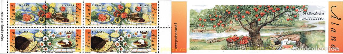 Sellos: 1739 MNH ALAND 2002 PLATOS TIPICOS