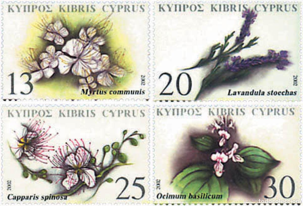 Sellos: 90206 MNH CHIPRE 2002 PLANTAS MEDICINALES