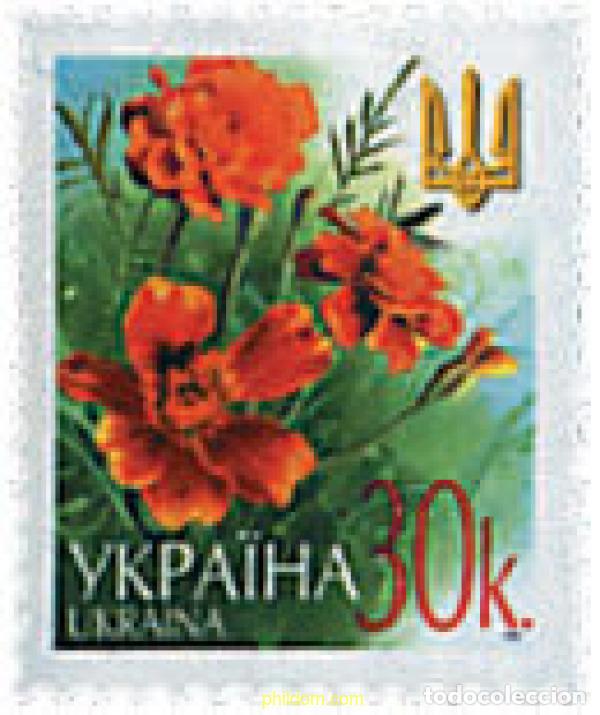 Sellos: 91148 MNH UCRANIA 2002 FLORES Y SIMBOLOS