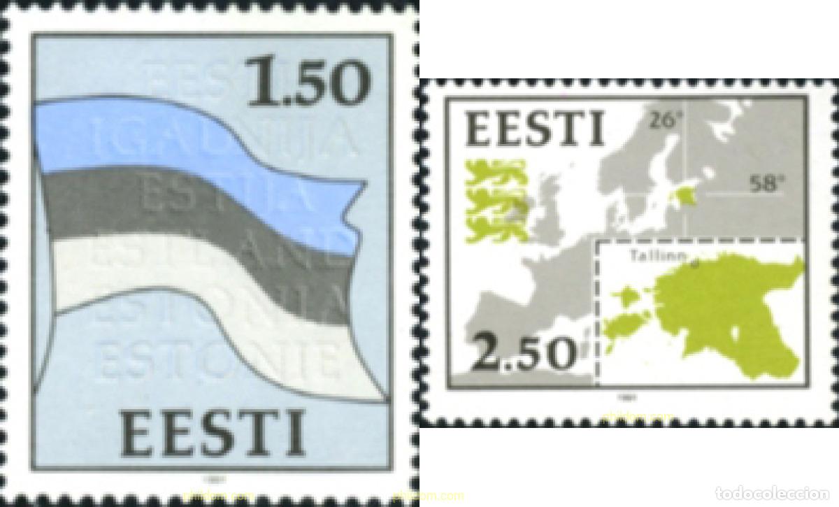 Sellos: 164935 MNH ESTONIA 1991 SIMBOLOS NACIONALES