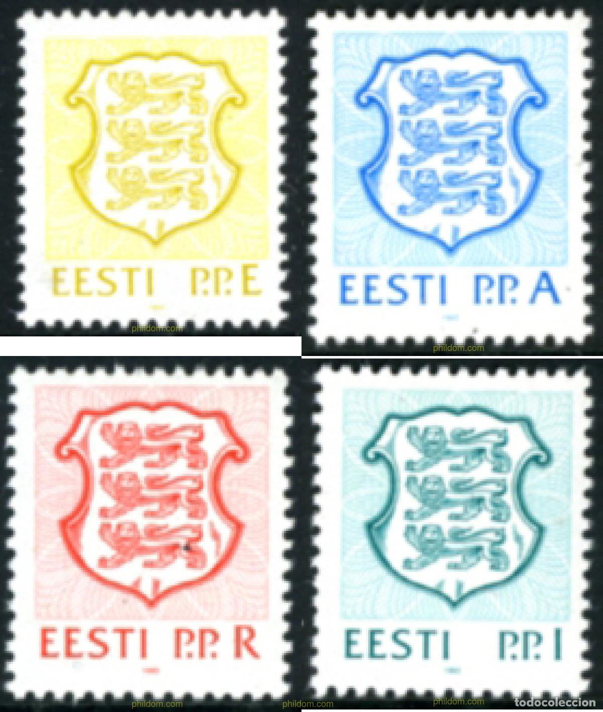 Sellos: 164938 MNH ESTONIA 1992 ESCUDOS DE ARMAS