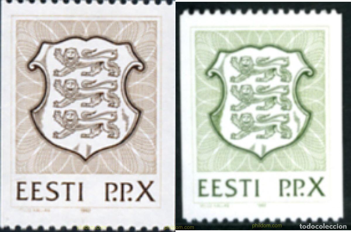 Sellos: 164946 MNH ESTONIA 1992 ESCUDOS DE ARMAS