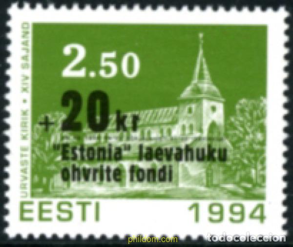 Sellos: 165007 MNH ESTONIA 1994 PRO VICTIMAS DEL NAUFRAGIO DEL ESTONIA