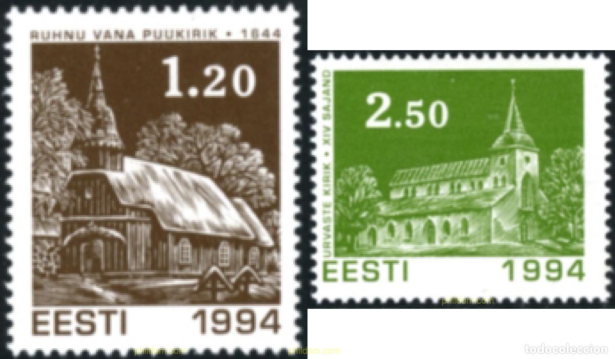 Sellos: 165005 MNH ESTONIA 1994 NAVIDAD. IGLESIAS