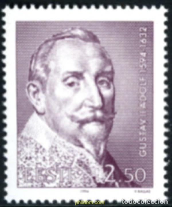 Sellos: 165008 MNH ESTONIA 1994 400 ANIVERSARIO DEL NACIMIENTO DEL REY DE SUECIA GUSTAV II ADOLF