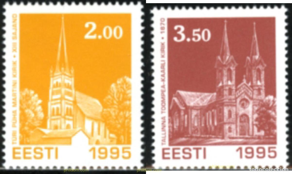 Sellos: 165029 MNH ESTONIA 1995 NAVIDAD. IGLESIAS
