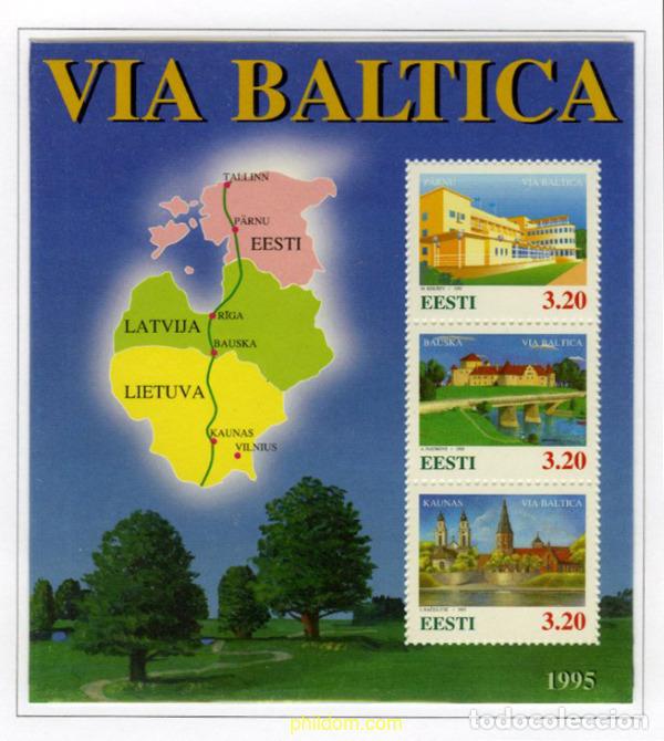 Sellos: 165018 MNH ESTONIA 1995 VIA BALTICA