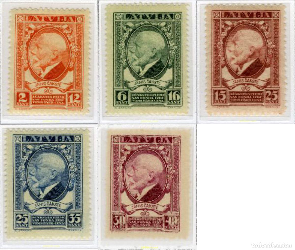 Briefmarken: 164058 MNH LETONIA 1928 PRO MONUMENTO AL PRESIDENTE TCHAKSTE