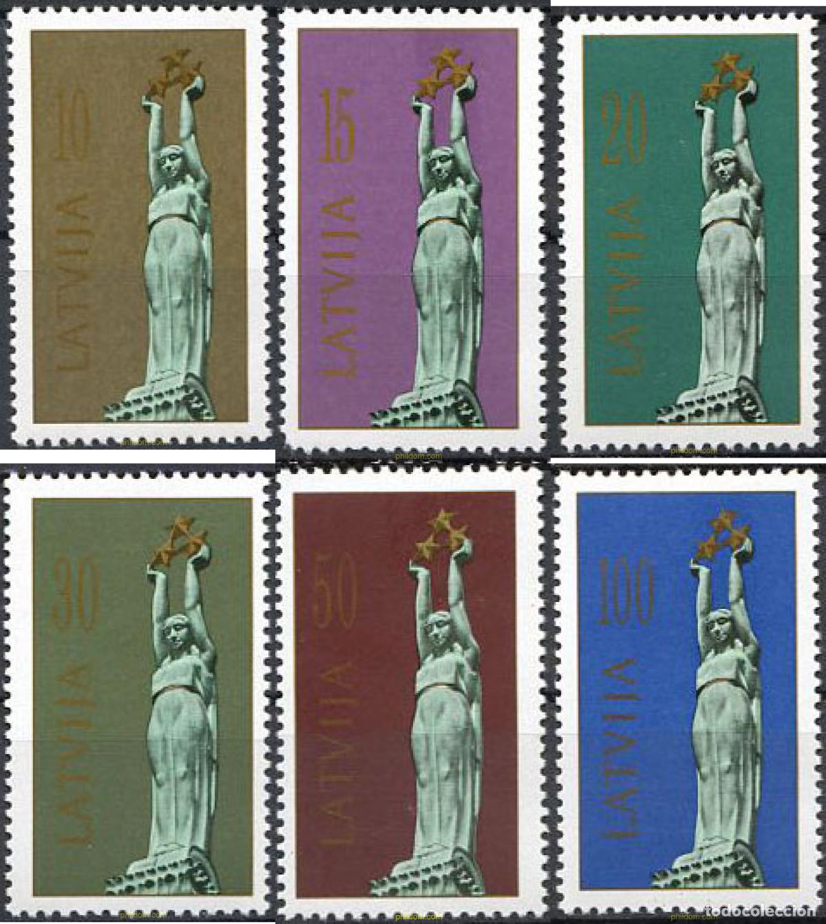 Timbres: 164184 MNH LETONIA 1991 MONUMENTOS. ESTATUA DE LA LIBERTAD DE RIGA