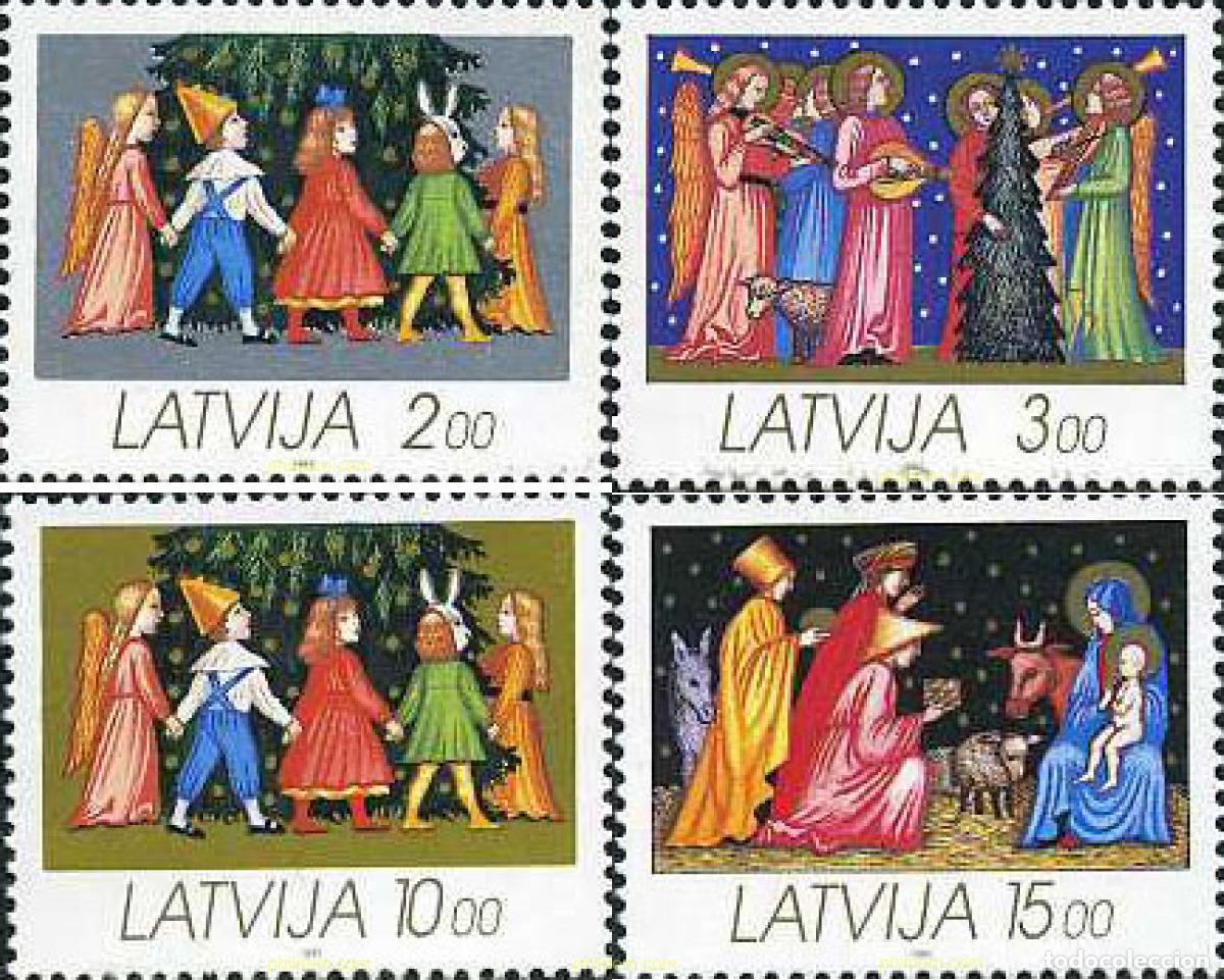 Timbres: 164226 MNH LETONIA 1992 NAVIDAD