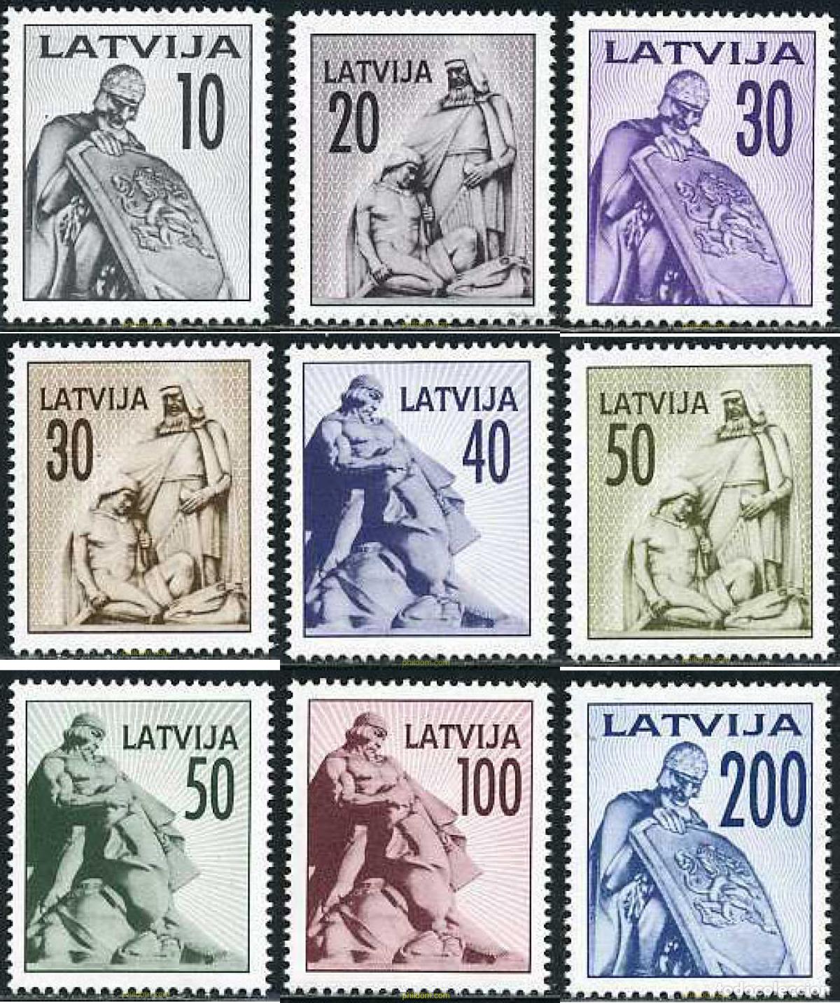 Francobolli: 164197 MNH LETONIA 1992 MONUMENTO DEL CEMENTERIO DE SOLDADOS DE RIGA