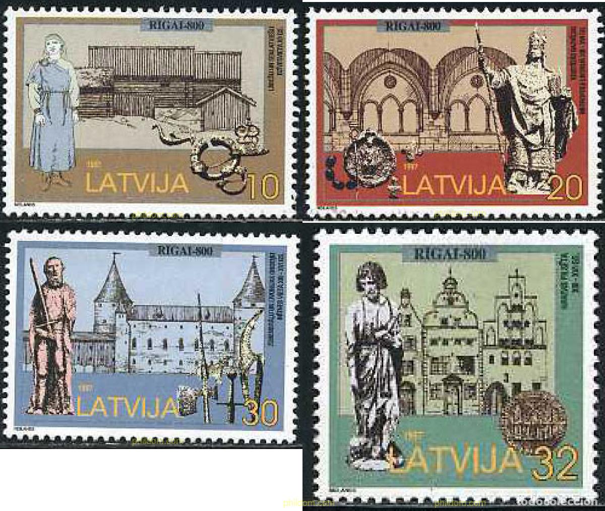 Briefmarken: 164312 MNH LETONIA 1997 800 ANIVERSARIO DE RIGA (2001)