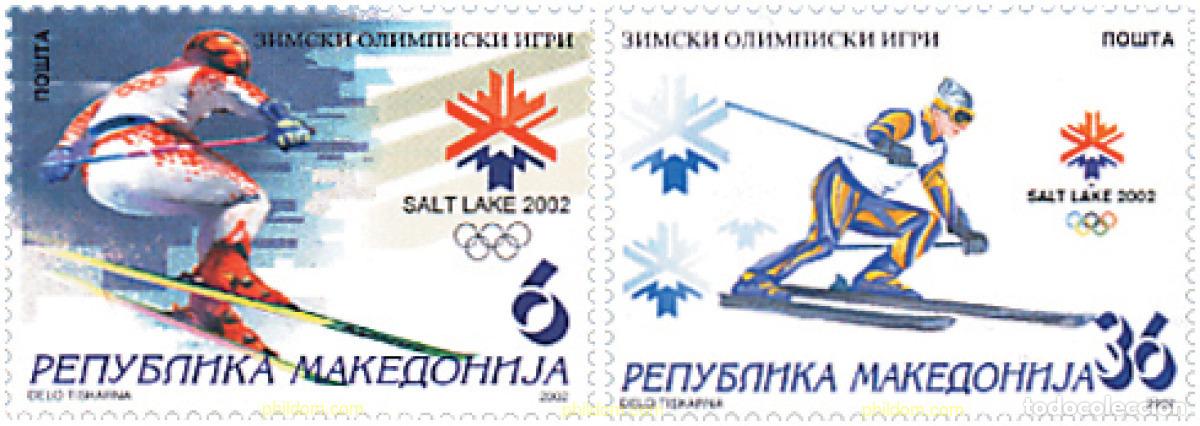 Timbres: 91053 MNH MACEDONIA 2002 19 JUEGOS OLIMPICOS INVIERNO. SALT LAKE CITY 2002