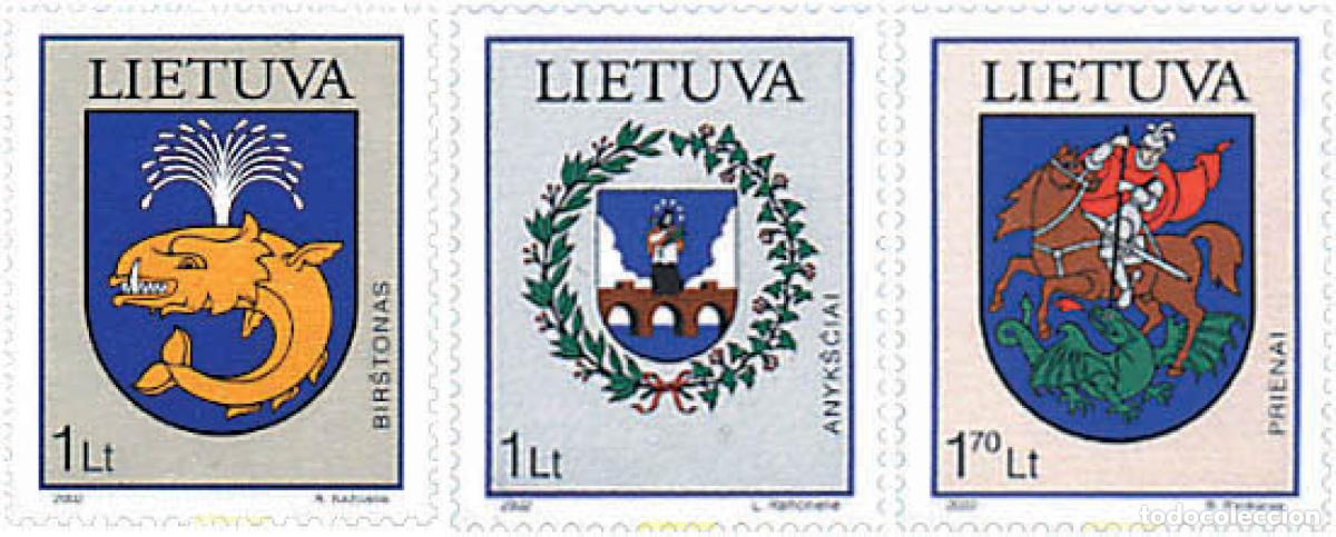 Francobolli: 88491 MNH LITUANIA 2002 ESCUDOS DE ARMAS