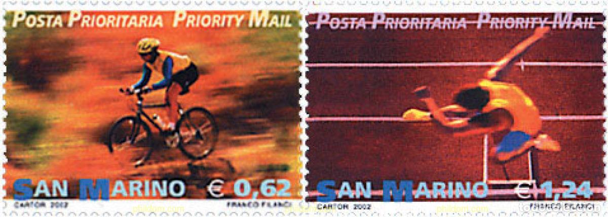 Sellos: 89375 MNH SAN MARINO 2002 CORREO PRIORITARIO