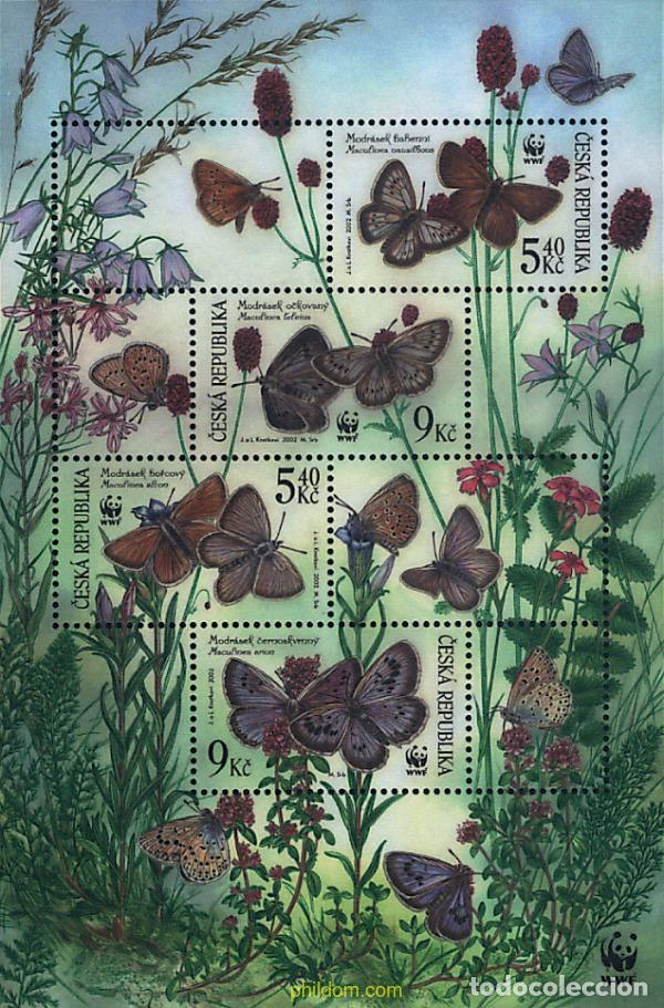Sellos: 99179 MNH CHEQUIA 2002 WWF. MARIPOSAS