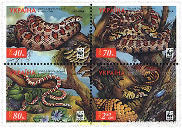 Sellos: 5013 MNH UCRANIA 2002 WWF. ELAPHE SITULA